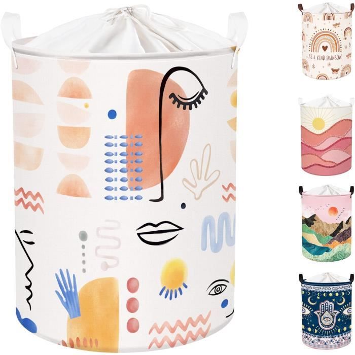 45L Corbeilles À Linge Blanc Lion Alphabet Animal Pour Garçon Fille