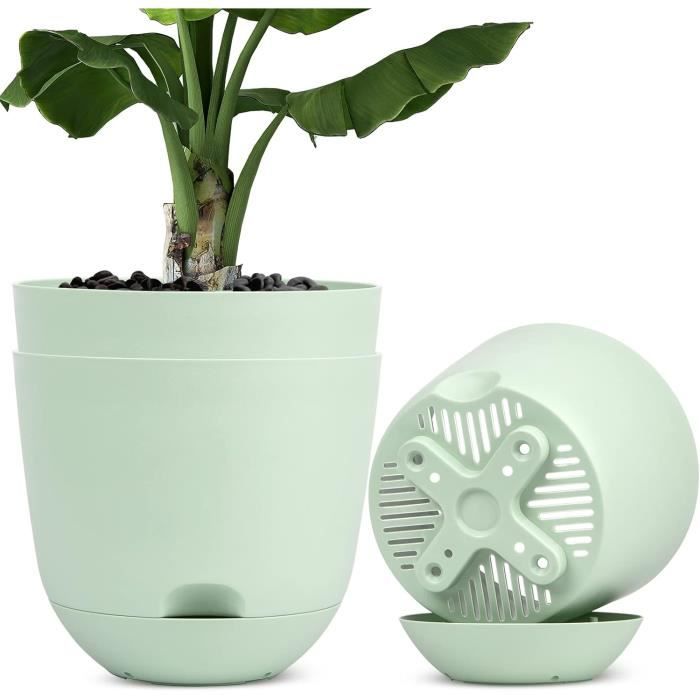 Pot Xxl Exterieur Pot De Fleurs XXL SUSTANIA 50 Cm Avec Soucoupe - Anthracite - Extérieur Résistant Gel - Fabriqué En Allemagne Cache-pots De Fleurs 40 Cm