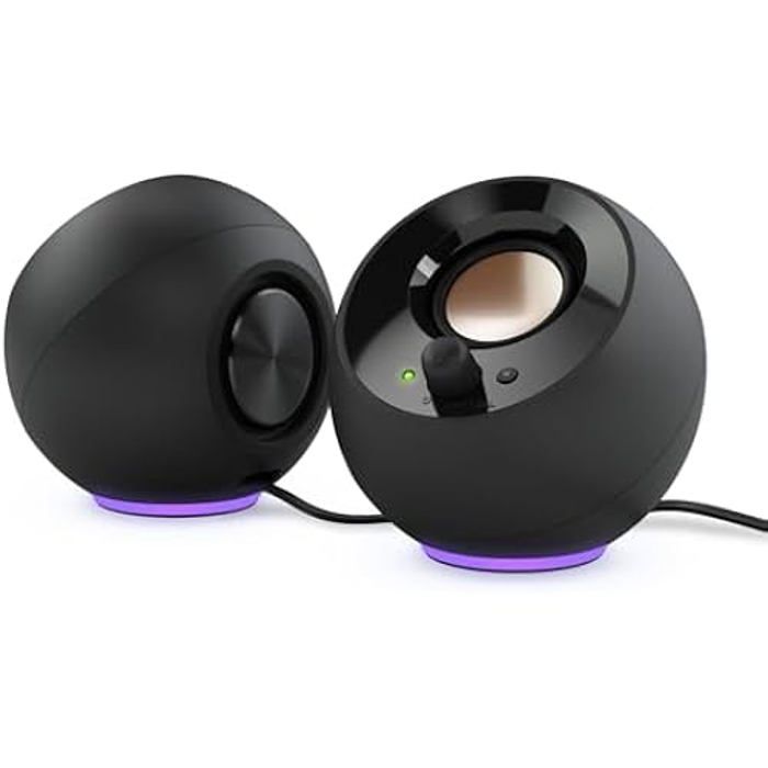 Haut-parleurs 2.0 - CREATIVE - Pebble SE - USB-C - Éclairage RVB - 44 W
