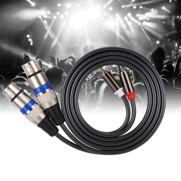 Câble adaptateur XLR femelle vers USB 2.0 à 3 broches pour microphone - 2,8  m