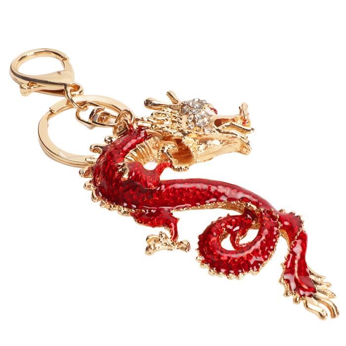 Porte-clés Dragon En Pierre Naturelle D'aventurine Pour Attirer La