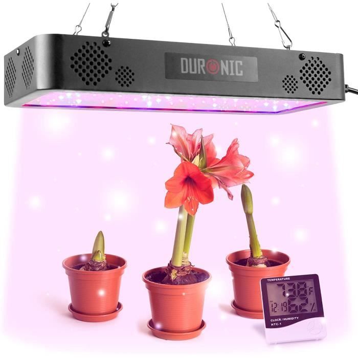 Duronic GLH90 Lampe de croissance horticole suspendue | 900W | Ampoules LED bleu rouge IR | 2 modes : semence et floraison | Hygromè