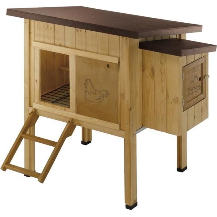 HEN HOUSE 10 Poulailler en bois 124 x 98 x