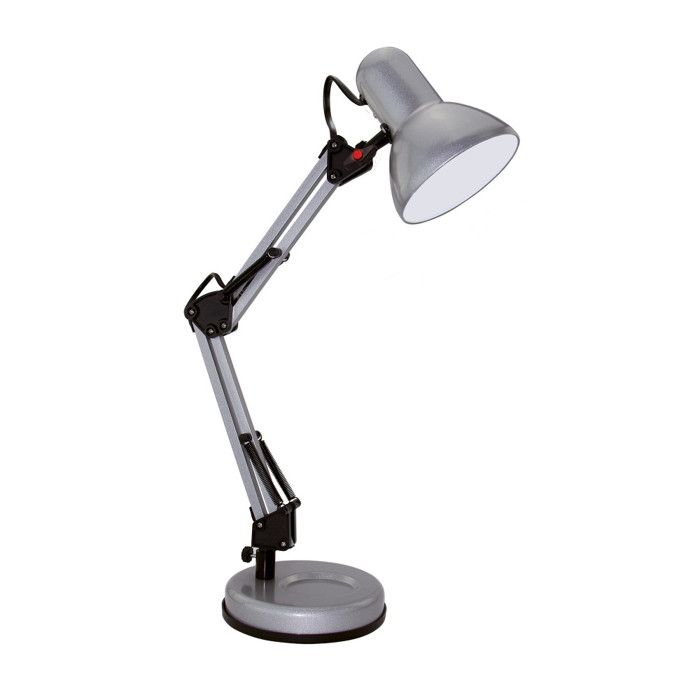Lampe de bureau articulée grise - métal Lampe de bureau articulée grise - métal