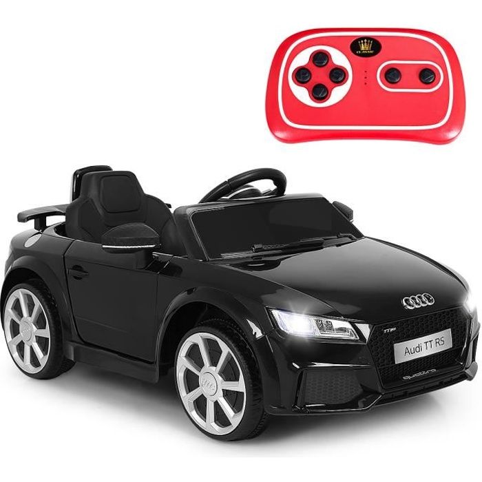GOPLUS Voiture Electrique pour Enfants Audi TTRS,Porteur Enfant avec  Klaxon,Musique,Phare LED,2 Portes avec Télécommande 2.4G Noir - Cdiscount  Jeux - Jouets