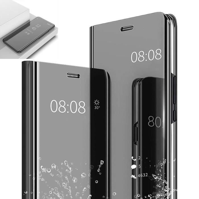 Etui Housse Coque Clear View Cover miroir NOIR pour Apple Iphone 7 Etui Housse Coque Clear View Cover miroir NOIR pour Apple Iphone 7