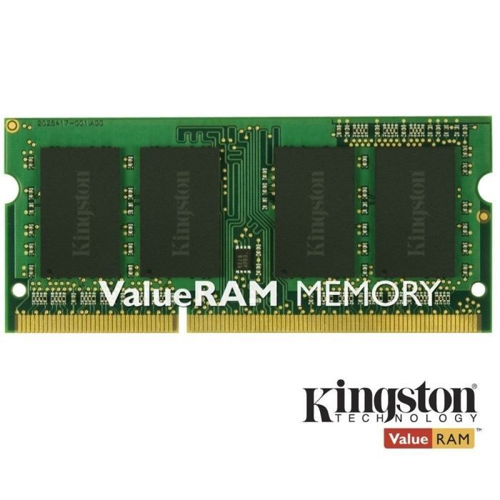 Vente Memoire PC Kingston ValueRAM DDR3 8Go, 1600MHz CL11 204-pin SODIMM - KVR16S11/8 pas cher