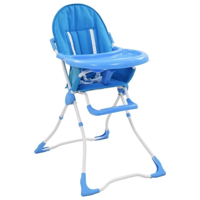 Moo Chaise Haute Pour Bebe Bleu Et Blanc Lv Life Cdiscount Puericulture Eveil Bebe