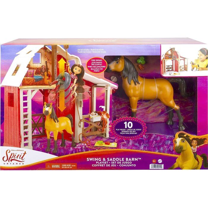 Coffret Spirit L Ecurie De Spirit Cheval Brun 10 Accessoires Set Jouet Fille  1 Carte Animaux - Cdiscount