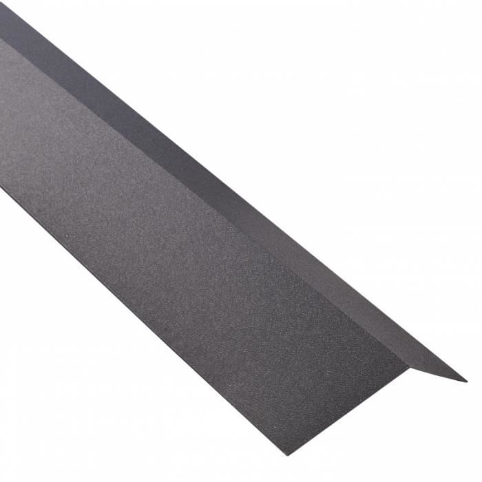 Bris de gouttière toiture acier galvanisé laqué mat aspect tuile - L: 1.2 m - Gris anthracite mat