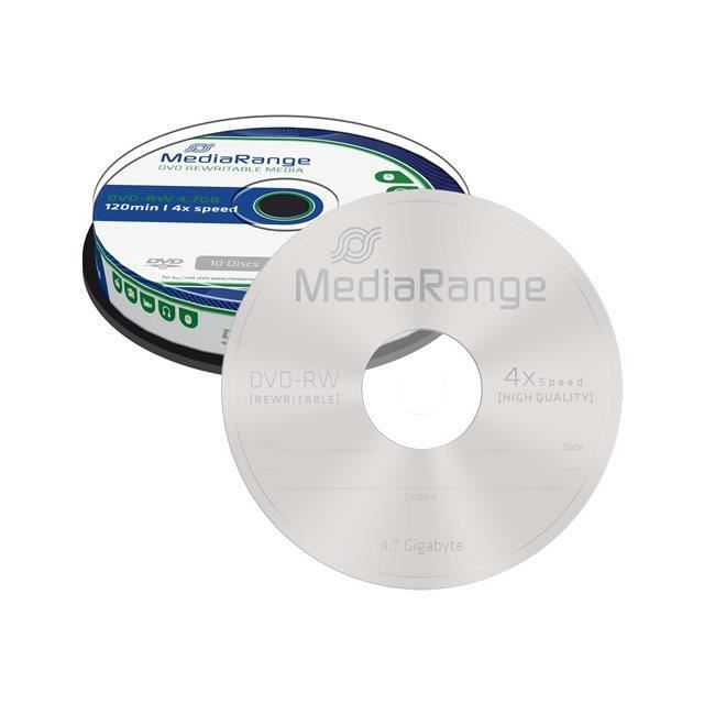 MediaRange 10 x DVD RW 4.7 Go 120 minutes 4x spindle