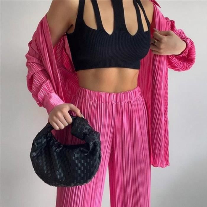 Ensemble Jogging Femme Y2K Velours – 2 Pièces Ample Avec Poches – Confort Sport & Détente 2025 – Tendance Oversize