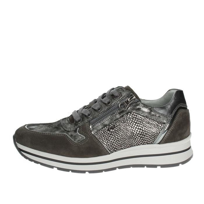 Sneakers Nero Giardini Pour Femme - Cuir Et Matière Technique, Semelle Caoutchouc, Style Italien élégant - 1