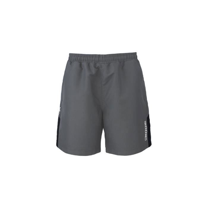 Short de Fitness Homme - Kappa Passo - Gris carbone/noir - Respirant