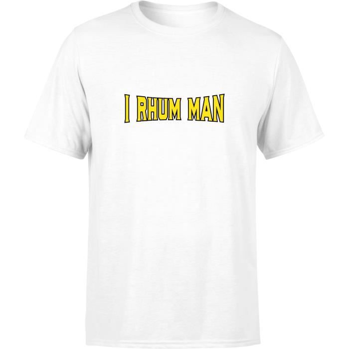 T shirt pas cher homme i rhum man 100 Coton Imprim en France