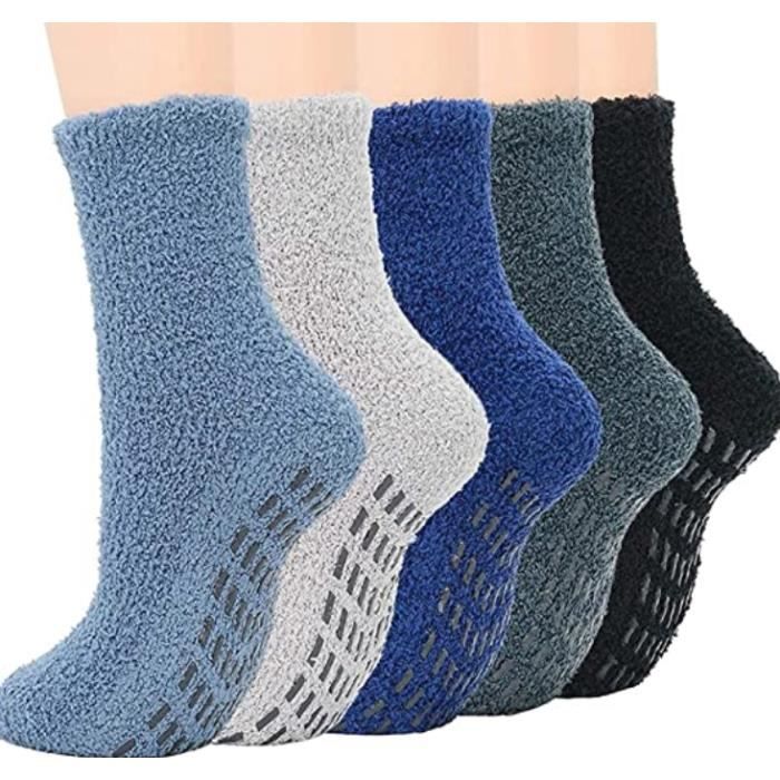 Chaussettes en molleton de corail Marque 5 paires Taille EU 36 43 Couleur fonc e claire