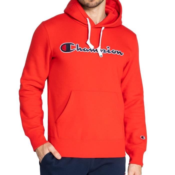 Sweat a capuche Rouge Homme Champion 216470 Red Cdiscount Pret a Porter