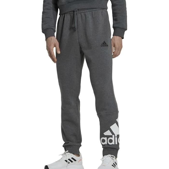 Jogging Homme Gris Adidas HL2297 - Taille et chevilles élastiquées - Bandes  le long des jambes