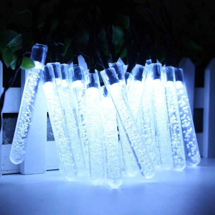 Neufu 20led Tube Lumineux Noel Solaire Meteorite Pluie Arbre De Noel Jardin Exterieur Deco Blanc Achat Vente Neufu 20led Tube Lumineux Bientot Le Black Friday Cdiscount
