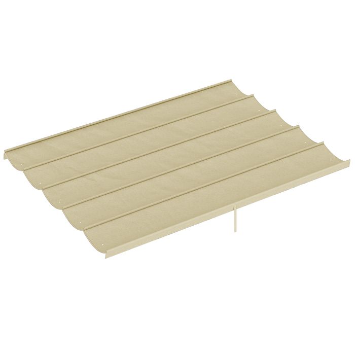 Toile de toit pour pergola - Outsunny - pour tonnelle rétractable uniquement protection solaire - polyester - 350 x 260 cm - beige