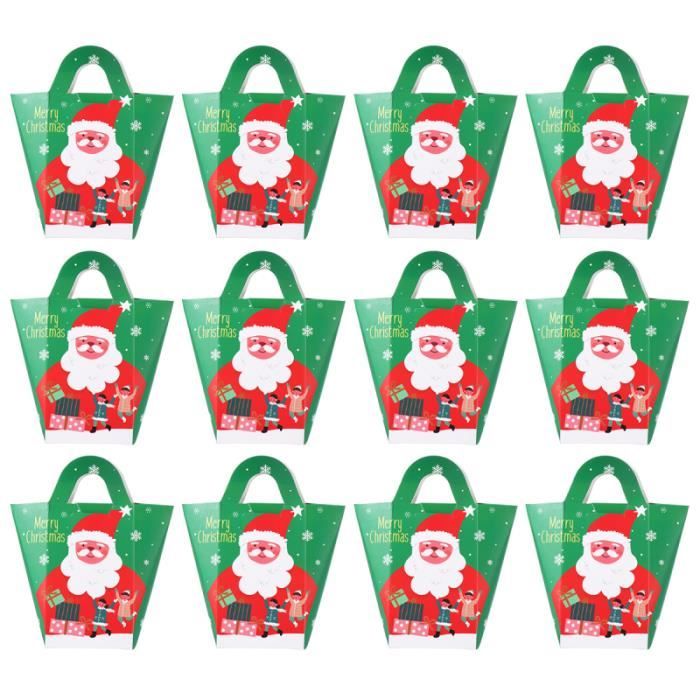Cadeau Surprise Noel Sacs Cadeaux De Noël Pour Enfants, Boîtes à Bonbons En Papier, ULportable, Emballage De Strass, Arbre De Noël, Père Noël, Bonhomme De Neige, 1-10 Pièces Papier Cadeau Noel