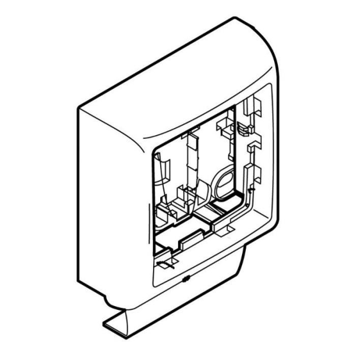 Cadre simple - Legrand - ASL - 20x10mm - 22x12mm - Blanc Artic