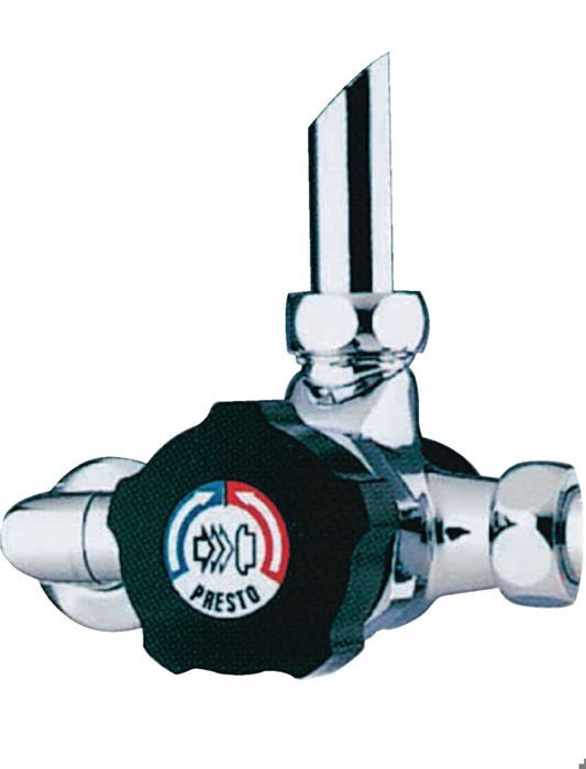 Mitigeur douche monocommande - PRESTO - ALPA - Bouton polyacétal noir - Mécanisme à rubis auto-nettoyé - Débit 6 L/min