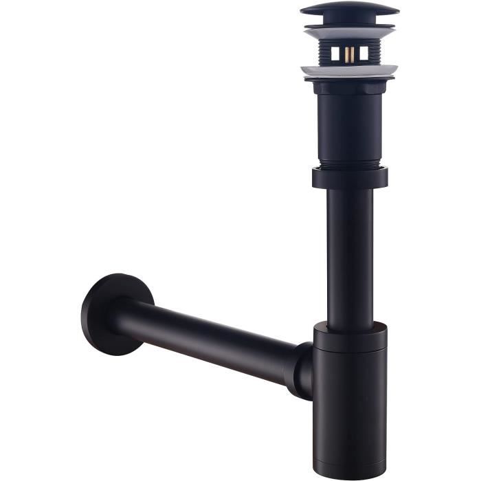 Siphon Inox 1/4 De Tour Pour Lavabo - Finition Chromée Brillante - Garantie 5 Ans