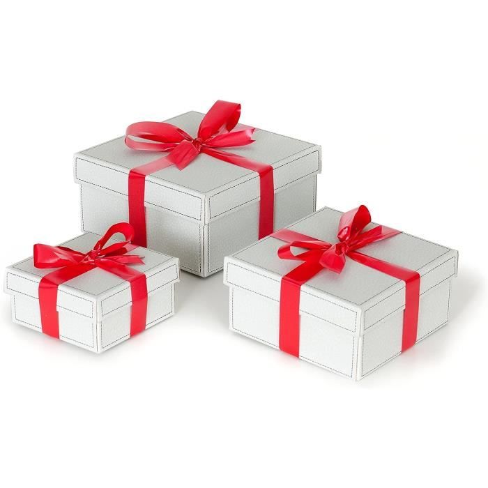 Grande Boîte Cadeau Bleue Avec Fenêtre Transparente - 35,6x24x11,4 Cm, Fermeture Magnétique Et Ruban Inclus