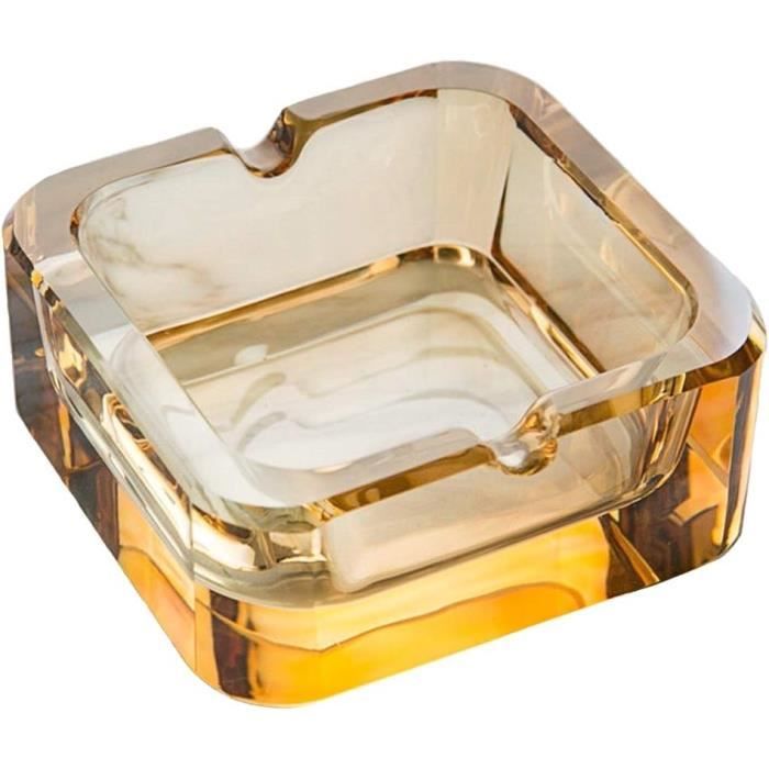 Kepfire Cendrier En Cristal Verre Transparent Rond – Design Européen Élégant Pour Maison, Bureau, Bar Ou Restaurant