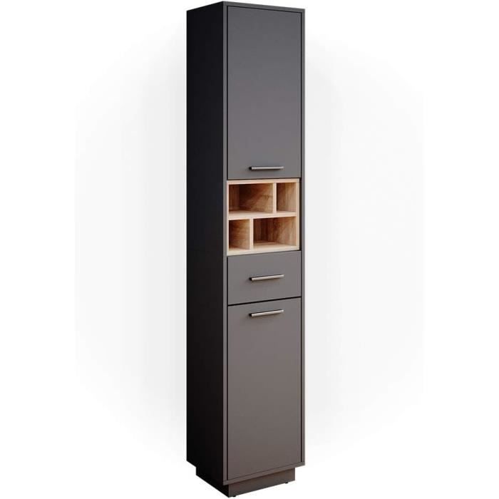 Vicco Meuble De Rangement De Salle De Baieatrice, Anthracite-Sonoma, 38