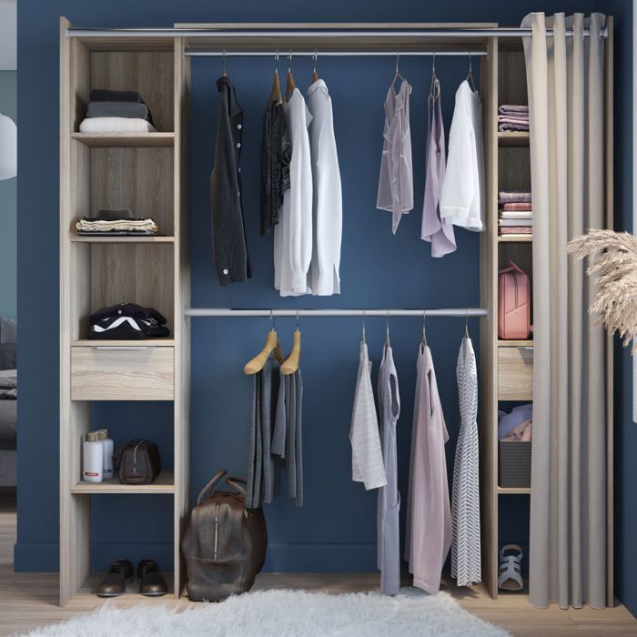 Dressing extensible en bois imitation chêne shannon DR186 Bois