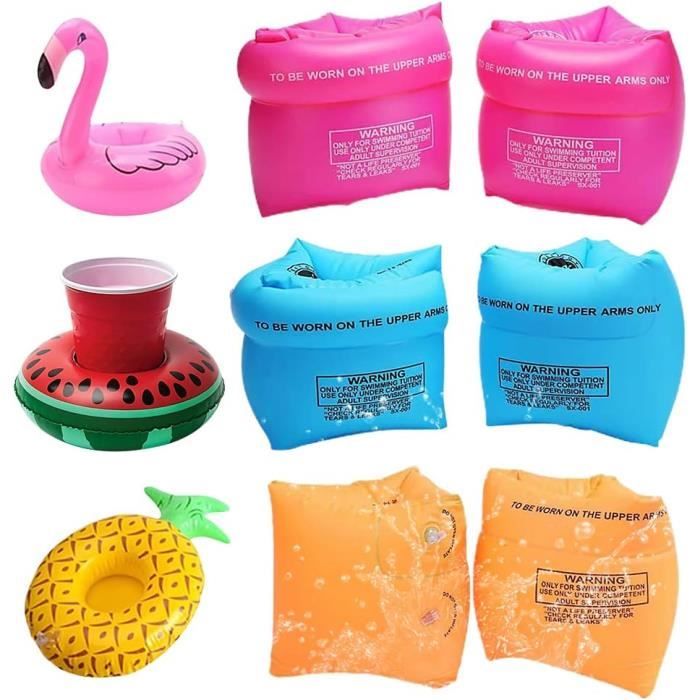Lot De 2 Paires De Brassards Gonflables Double Airbag – PVC épais – 15-75 Kg – Apprendre à Nager Piscine Plage