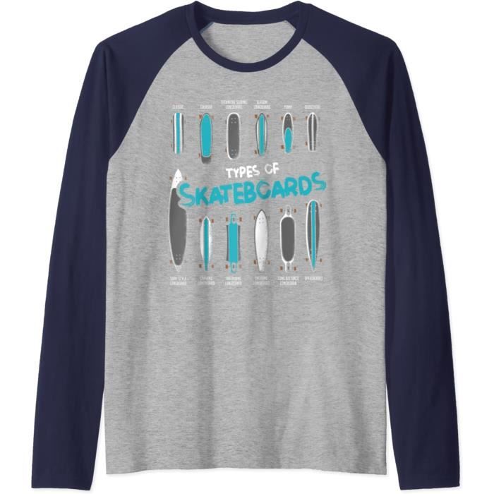 T-shirt Skateboard Longboard Rétro - Cadeau Pour Skateur - Design Vintage Et Coupe Classique