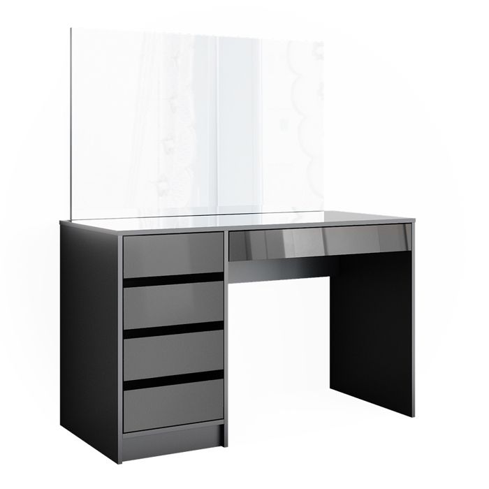 Coiffeuse Sherry 120cm avec miroir Anthracite Vicco 36885