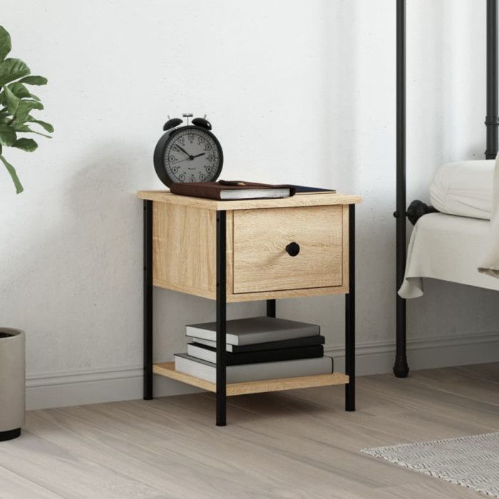 vidaXL Table de chevet chêne sonoma 34x355x45 cm bois dingénierie 825855