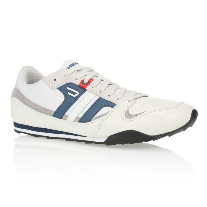 DIESEL Baskets Long Term Gunner S Homme Blanc et bleu - Cdiscount Chaussures