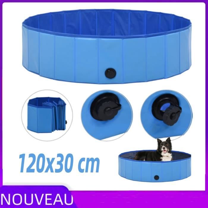 Piscine pliable pour chiens et chats, bassin pour enfants, en plastique