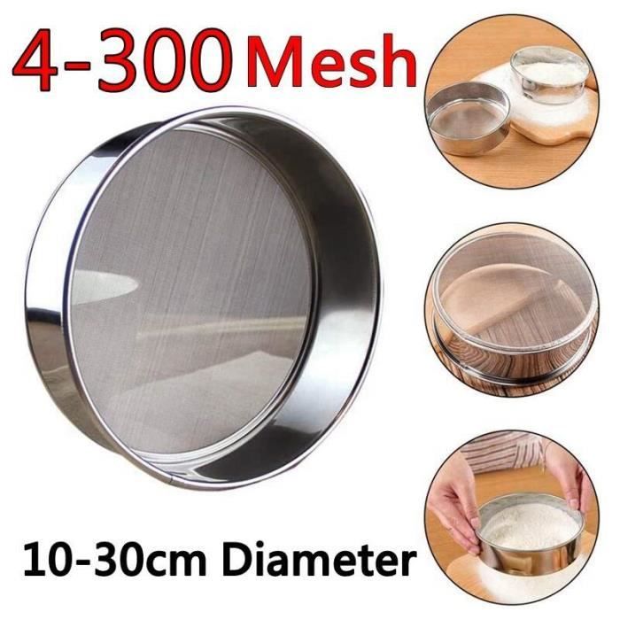 Vollum Tamis farine en acier inoxydable Tamis farine rond mailles fines pour la cuisson 16,5 Vollum Tamis farine en acier inoxydable Tamis farine rond mailles fines pour la cuisson 16,5