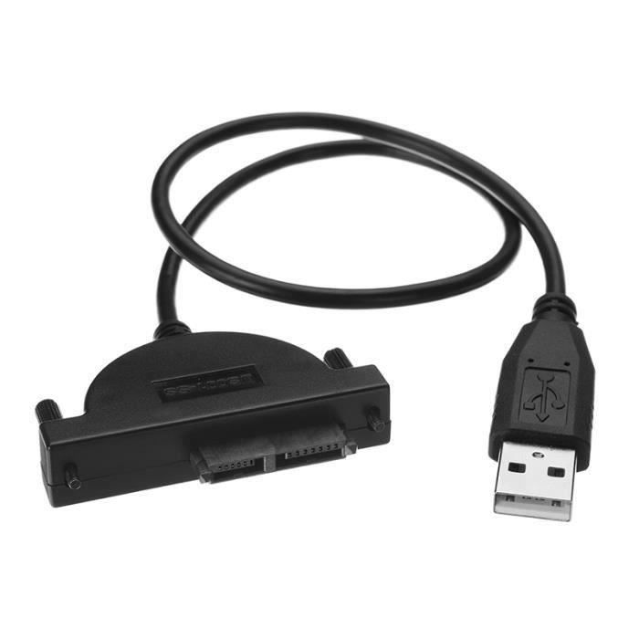 7+6 13Pin connecteur SATA lecteur DVD portable vers usb 2.0 Câble  Adaptateur