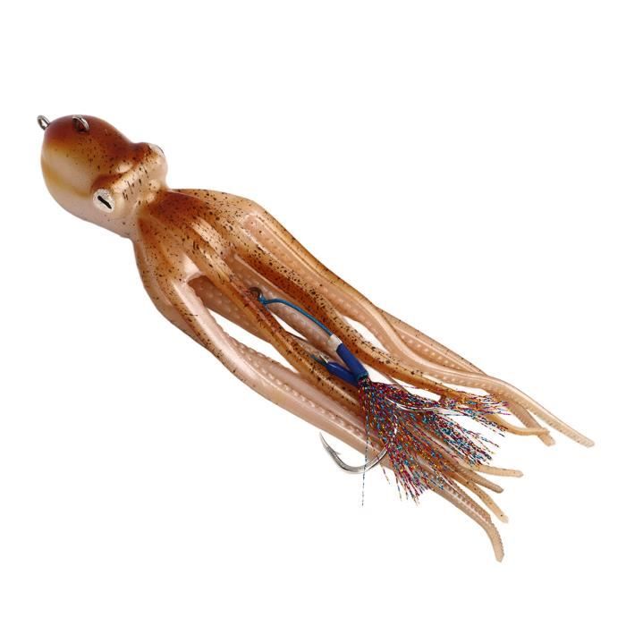 Leurres De Pêche Au Calamar Octopus TPE - Appâts Réalistes Avec Encre Et Jupe Pour Gros Poissons