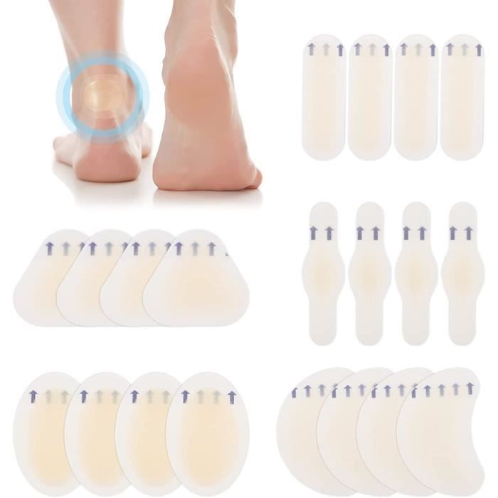20 Pansements pour Ampoules, 5 Tailles Talon Hydrocolloïde Gel Bandages
