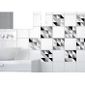Sticker Deco Carrelage Scandinave Vinyle 10x10 Cm Noir Et Blanc