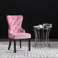 :)82500 GRAND 6 x Chaise de salle à manger ECONOMIQUE - Chaise de cuisine Chaise Scandinave - Rose Velours-1