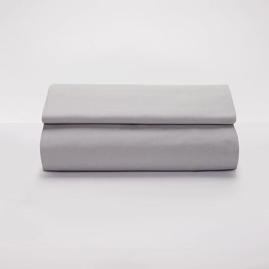 Lovely Home Lenzuolo Piatto 100% Cotone Grigio Chiaro 240x300 Cm
