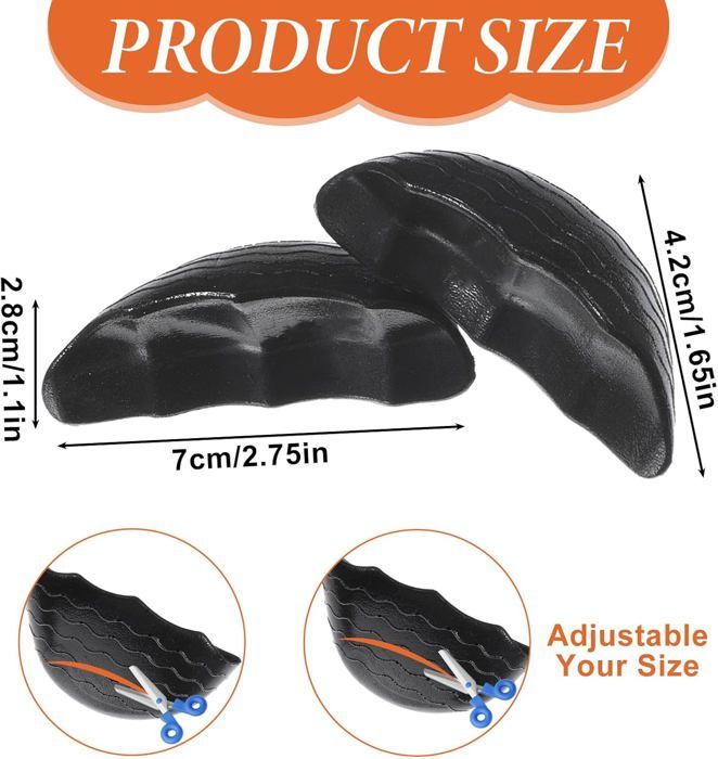 4 Paires Remplisseurs Chaussures Zuwijeq - Inserts Orteil Et Talon Réglables - Pour Chaussures Trop Grandes