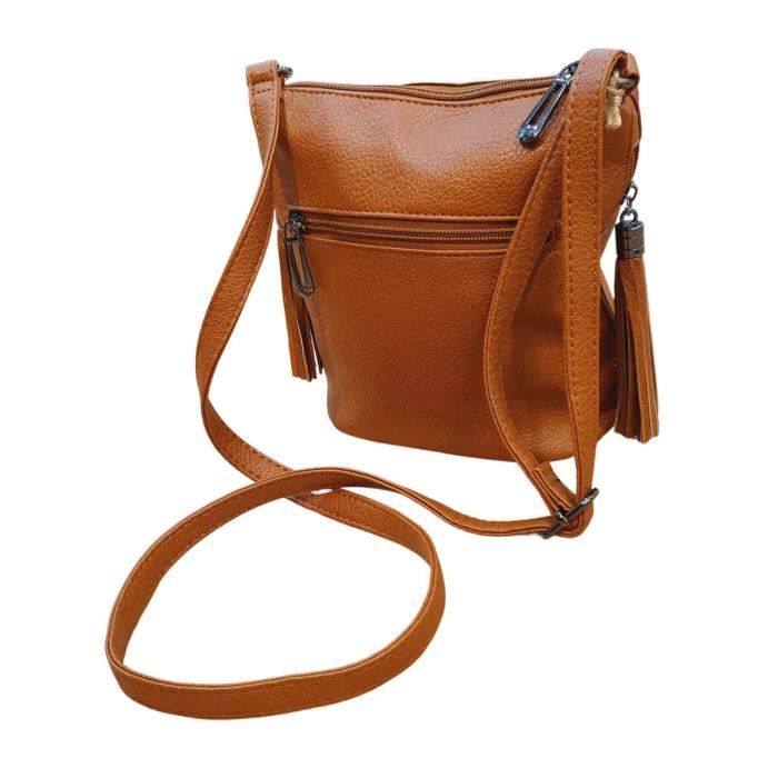 Sac bandouli re forme bourse Camel Achat Vente Sacs