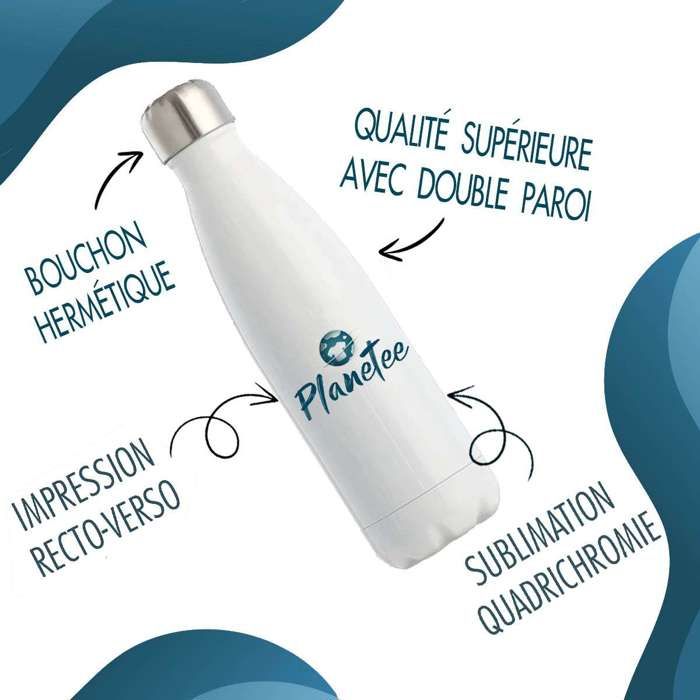 Chilly's - Bouteille en acier inoxydable avec couvercle rabattable série 2 500 ml rose | Urban