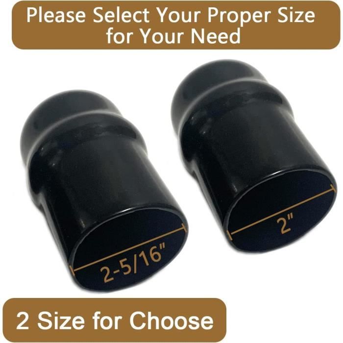 Povtii Lot De 4 Housses De Protection Pour Boule De Remorque, 5,1 Cm En Caoutchouc Antirouille Pour Boule D'attelage De Voiture, Manchon De Boule De Remorquage Imperméable Et Anti-poussière Pour