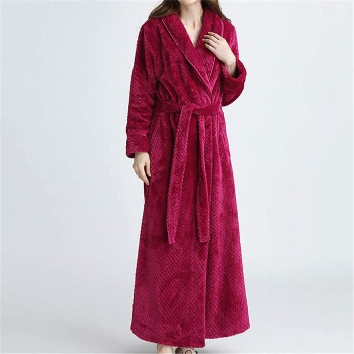 Robe de chambre shop longue femme velours